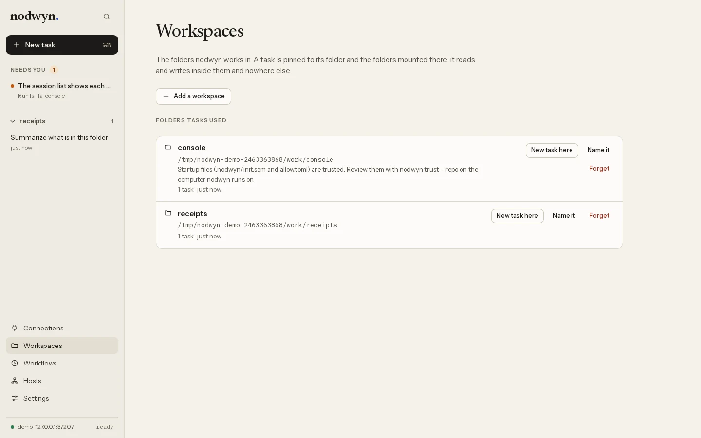 Workspaces